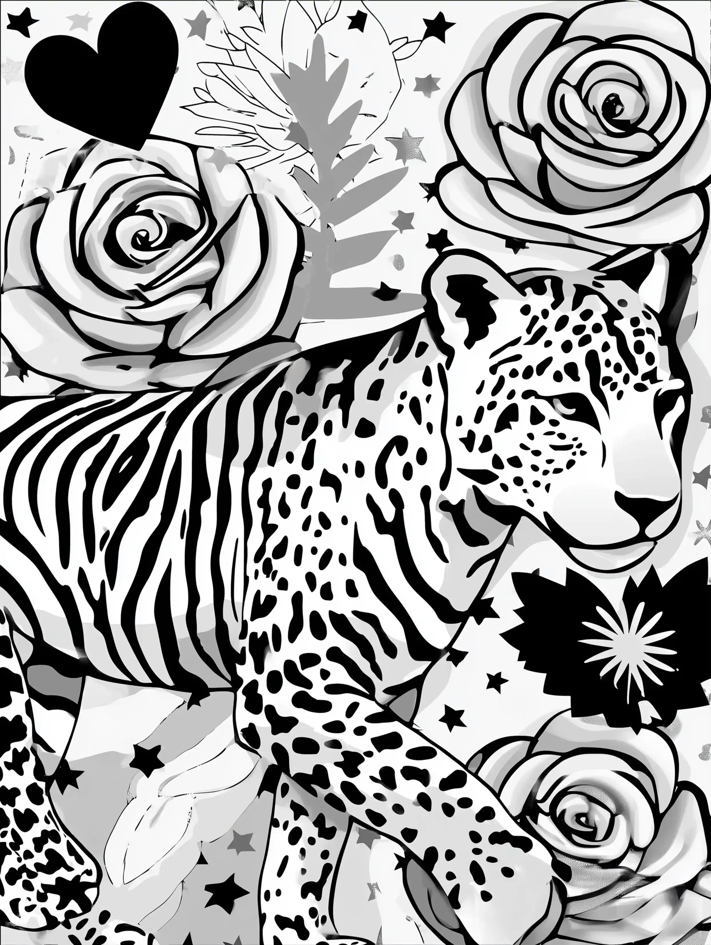 Free cheetah printable coloring page featuring a walking cheetah